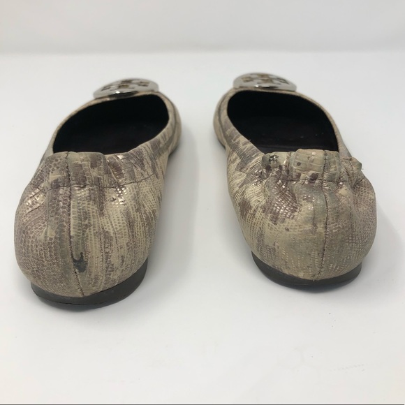 Tory Burch Metallic Reva Flats - Picture 3 of 7